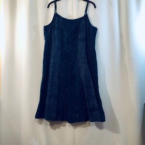 Lauren Ralph Lauren Denim Fit And Flare Spaghetti Strap Sundress Size 16